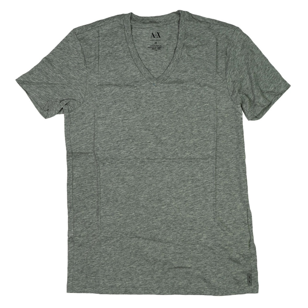 Armani Exchange Pima V-Neck Tee, Grey